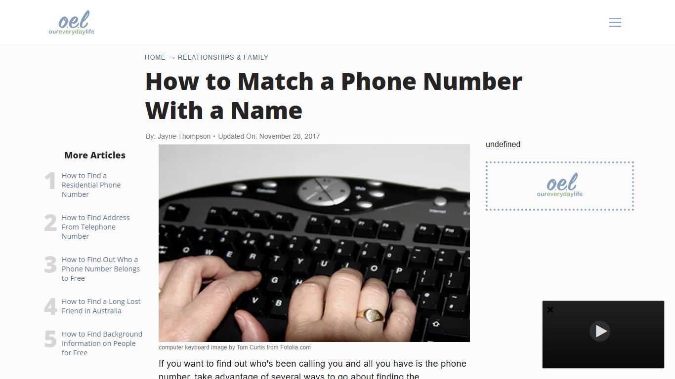 How to Match a Phone Number With a Name | Our Everyday Life